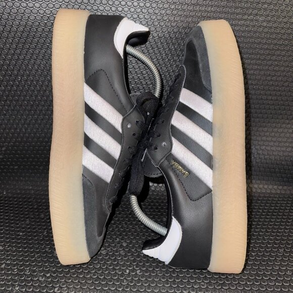 Adidas Samba Originals Platform Black White Gum Sneakers Shoes Womens Size 9 - Picture 4 of 8